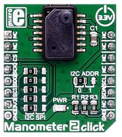 MIKROE-2550, Manometer 2 Click Digital Pressure Sensor Module 3.3V