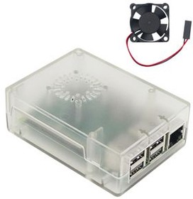 PIS-1125, Enclosure with Cooling Fan for Raspberry Pi, Transparent