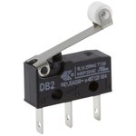 DB2C-B1RC, Micro Switch DB, 10A, 1CO, 2.5N, Roller Lever