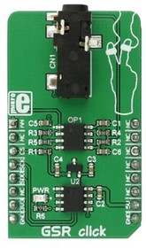 MIKROE-2860, GSR Click Galvanic Skin Response Sensor Module 5V
