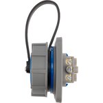 111-124, Waterproof wall flange socket with cover 1 socket, 2P+PE, 16A, IP68, grey