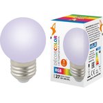 Лампа декоративная светодиодная LED-G45-1W/RGB/E27/FR/С UL-00005808