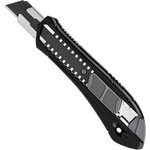 Нож канцелярский выдвижной 18 мм Black Line ST0923