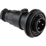 PX0732/P, Coupling connector, 3-pin, Plug, 3 Contacts, 10A, 277VAC/VDC, IP68 / IP69K