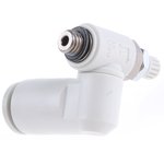 AS1301F-M5-06, AS Series Threaded Flow Regulator, M5 x 0.8 Male Inlet Port x M5 ...