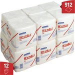 8387, WypAll White Cloths for Medium Duty Cleaning, Dry Use, Quarter Fold of 76 ...
