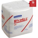 8387, WypAll White Cloths for Medium Duty Cleaning, Dry Use, Quarter Fold of 76 ...