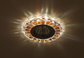 Фото 1/3 DK LD10 SL OR/WH Светильник ЭРА декор cо светодиодной подсветкой MR16, прозрачный оранжевый (50/1400 Б0028093