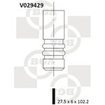V029429, КЛАПАН 27.5x6x102.2 EX OPL 1.4-1.6 (C16XE/C14XE/Z14XE/Z16XE) 93-
