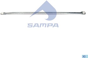 Фото 1/2 042.336, Тяга SCANIA 4 series трапеции стеклоочистителя L=765мм (от мотора к левому шарниру) SAMPA