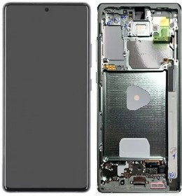 Display (screen) assembly with touchscreen for Samsung Galaxy Note 20 SM-N980F/DS gray with frame (Premium LCD)