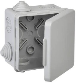 UKO31-080-080- 050-K03-54G, Коробка распределительная КМ 80х80х50мм о/к IP54 4 вв. (7035) GENERICA