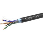 Кабель витая пара F/UTP кат.5E 4х2х24AWG solid Cu PE Outdoor Standard черн ...