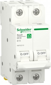 Фото 1/2 Schneider Electric RESI9 Автоматический выключатель (АВ) B 10А 2P 6000A