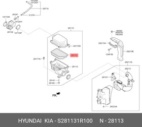 Фото 1/2 Фильтр воздушный Product Line 2 Hyundai Solaris/Kia Rio 11- HYUNDAI/KIA S28113-1R100