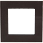 Рамка 1-постовая, натуральное стекло, цвет серо-коричневый 844119-1