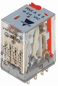 Фото 1/2 RMIA45024DC, RMI Series Solid State Relay, 5 A Load, Plug-In Mount, 30 V dc Load, 24 V dc Control
