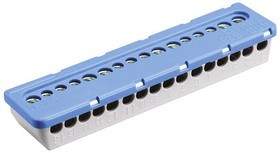 Фото 1/2 1SPE007715F0733, MISTRAL65 Series Non-Fused Terminal Block, 16-Way, 100A, 6 mm², 16 mm² Wire, Screw Termination