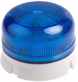 Фото 1/3 QBS-0048, Flashguard QBS Series Blue Flashing Beacon, 12 V dc, 24 V dc, Surface Mount, Xenon Bulb
