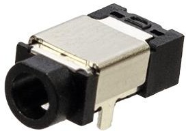 PJ-039-SMT-TR, DC Power Connectors 0.65 x 2.6 mm, 1.0 A, Horizontal, Surface Mount (SMT), Shielded, Dc Power Jack Connector