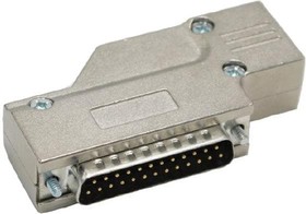Фото 1/2 MHDCMR25-DM25P-K, D-Sub Standard Connectors D-Sub plug, machined contact and low profile die cast hood kit 25w