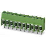 PCB terminal, 10 pole, pitch 5 mm, AWG 20-10, 32 A, screw connection, green, 1935857