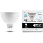 Gauss Лампа Elementary MR16 5.5W 470lm 6500К GU5.3 LED