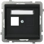 Ospel Sonata Черный металлик Накладка компьютерной розетки 1-й, без рамки