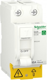 Schneider Electric RESI9 Выключатель дифференциального тока (УЗО) 40А 2P 100мА тип AC