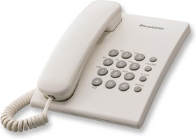 Фото 1/4 Телефон проводной Panasonic KX-TS2350RUW белый