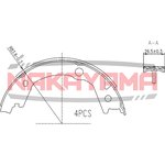 HS7255NY, Колодкитормозныеб арабанныекомплект