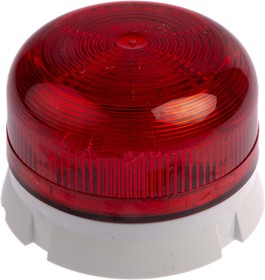 Фото 1/3 QBS-0039, Flashguard QBS Series Red Flashing Beacon, 12 V dc, 24 V dc, Surface Mount, Xenon Bulb