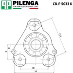 CB-P5033K, Опора верхняя передней стойки левая с подш. для PILENGA, Pilenga