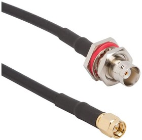 095-850-246M100, RF Cable Assemblies BNC BLKHD STRGT RG-58 Cable, 1 M