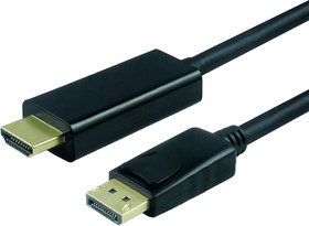 11.04.5787-10, Male DisplayPort to Male HDMI, PVC Cable, 3m