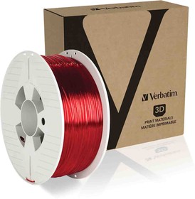 Фото 1/3 55054, 1.75mm Clear Red PET-G 3D Printer Filament, 1kg