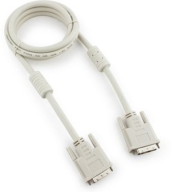 Кабель DVI-D Cablexpert, dual link, 25M/25M, 1.8м, экранированный, ферритовые кольца, пакет, CC-DVI2-6C
