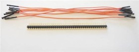 Фото 1/2 920-0210-01, Jumper Wires 10 Pk 7in FEM ORG Jumpers with 40 Hdrs