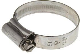 Фото 1/3 HGS50BP, Stainless Steel Slotted Hex Worm Drive, 13mm Band Width, 35 50mm ID