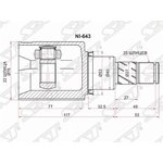 NI-643, Шрус внутренний LH NISSAN JUKE F15 HR15 10-