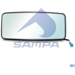201.195, Зеркало боковое MERCEDES Actros левое/правое с подогревом (188x433мм) SAMPA
