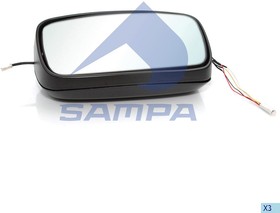 Фото 1/2 051.128, Зеркало боковое DAF CF65,75,85,XF105 левое/правое электрическое с подогревом SAMPA