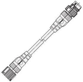 XS5W-D421-G81-F, Straight Female 4 way M12 to Straight Male M12 Sensor ...