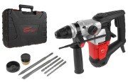 Фото 1/6 RH323111129, Перфоратор WORTEX RH 3231-1 в чем. + (2 зубила, 3 сверла) 1000 Вт, 4.8 Дж, 32 мм, 2 режима, SDS-plus