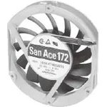 109E4724H402, DC Fans DC Axial Fan, 172x147x25mm Round/Sidecut, 24VDC, Ribless