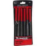 15822, Набор надфилей, 180 х 5 мм, 6 шт., пластиковые рукоятки