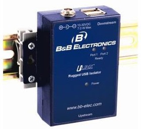 BB-UHR401, Interface Modules ULI-421C - USB 2.0 Isolator, 4 kV, High Retention Connectors. 1 Ports, Panel Mount Case