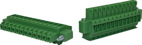 Разъём KLR15GKAM-3.5-12P 12P/7A/320V/1.5mm2/ RM3.5mm/Зелёный (НУ=50шт)