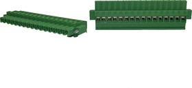 Разъём на кабель KLR2GKBM-5.08-16P 16P/12A/320V/ 5.08mm/Зелёный (НУ=10шт)