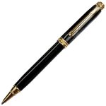 Ручка подарочная шариковая GALANT "Black", корпус черный, золотистые детали ...